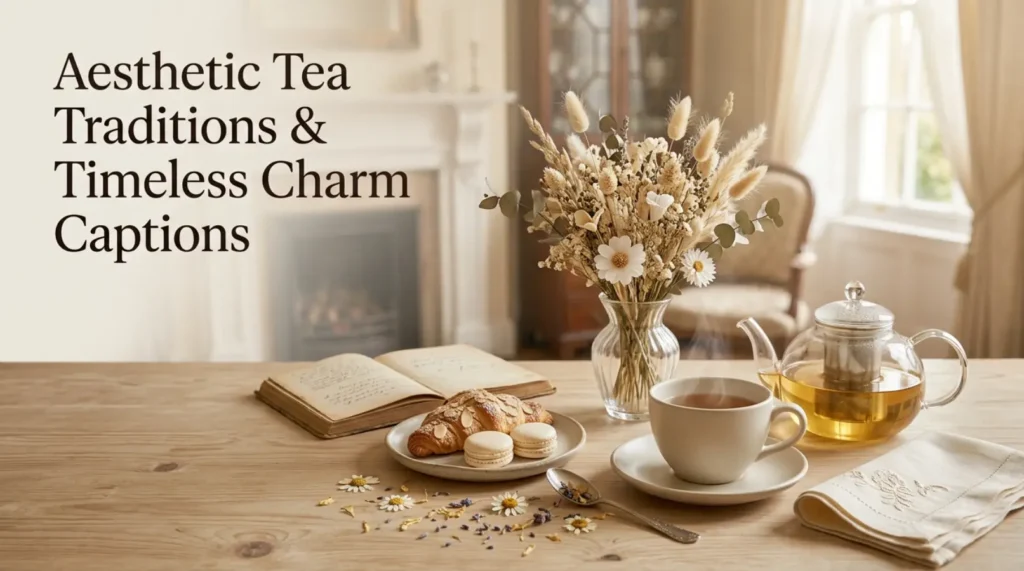 Aesthetic Tea, Traditions and Timeless Charm Captions 