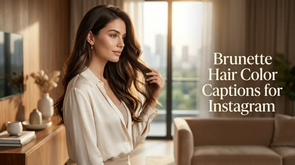 Brunette Hair Color Captions for Instagram