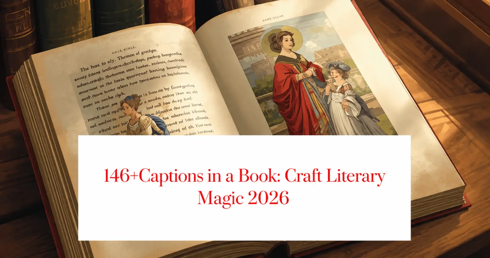 Captions in a Book Ideas