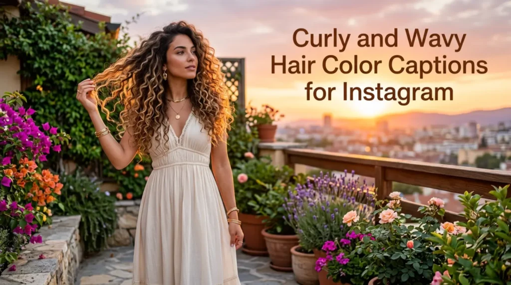 Curly and Wavy Hair Color Captions for Instagram 
