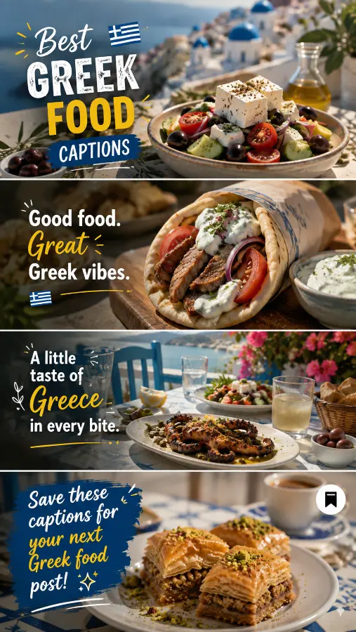Cute Greek Food Captions