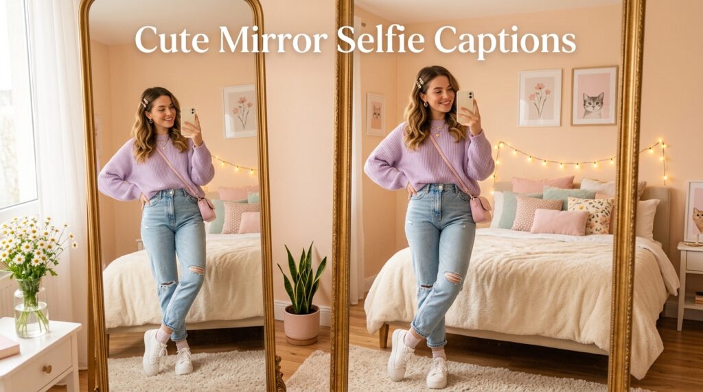 Cute Mirror Selfie Captions 