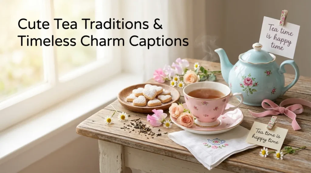 Cute Tea, Traditions and Timeless Charm Captions 