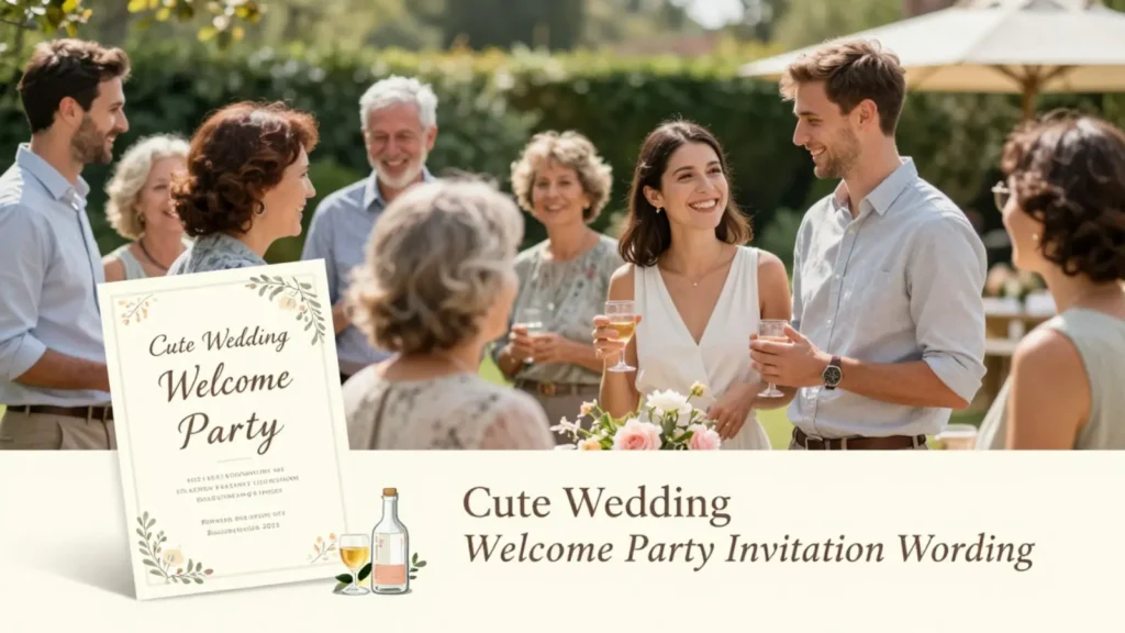 Cute Wedding Welcome Party Invitation Wording