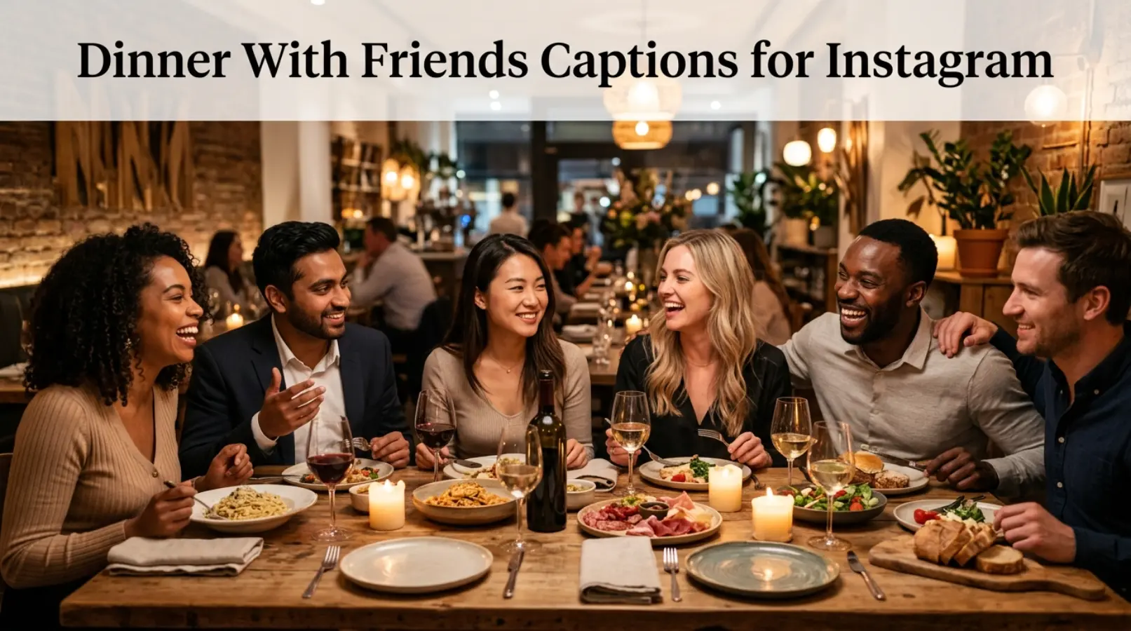 Dinner with Friends Captions for Instagram