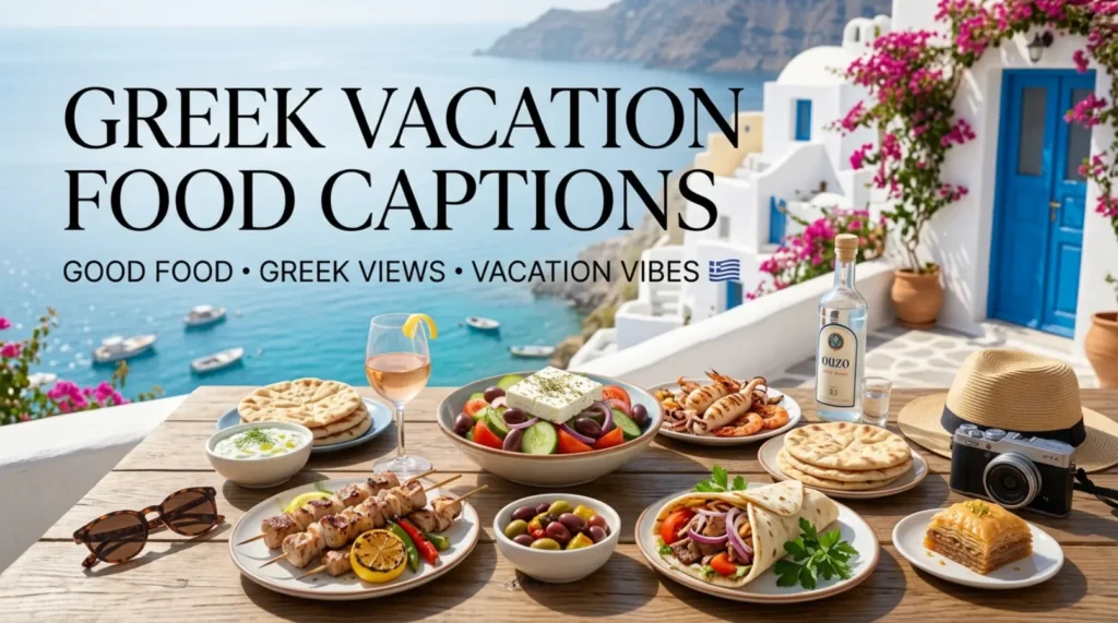 Greek Vacation Food Captions