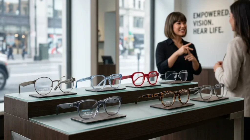 Motivational Glasses Captions for Hearing Impaired