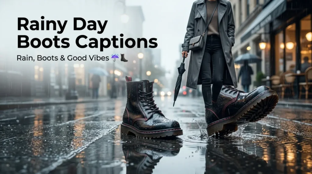 Rainy Day Boots Captions
