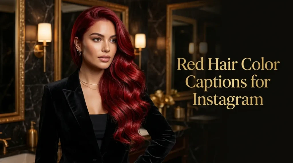 Red Hair Color Captions for Instagram