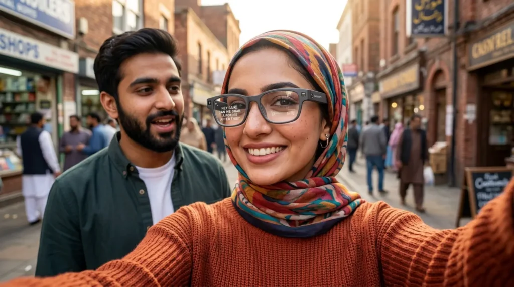 Selfie Captions for Hearing Impaired with Glasses