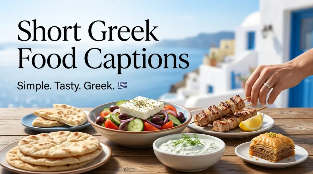 Short Greek Food Captions