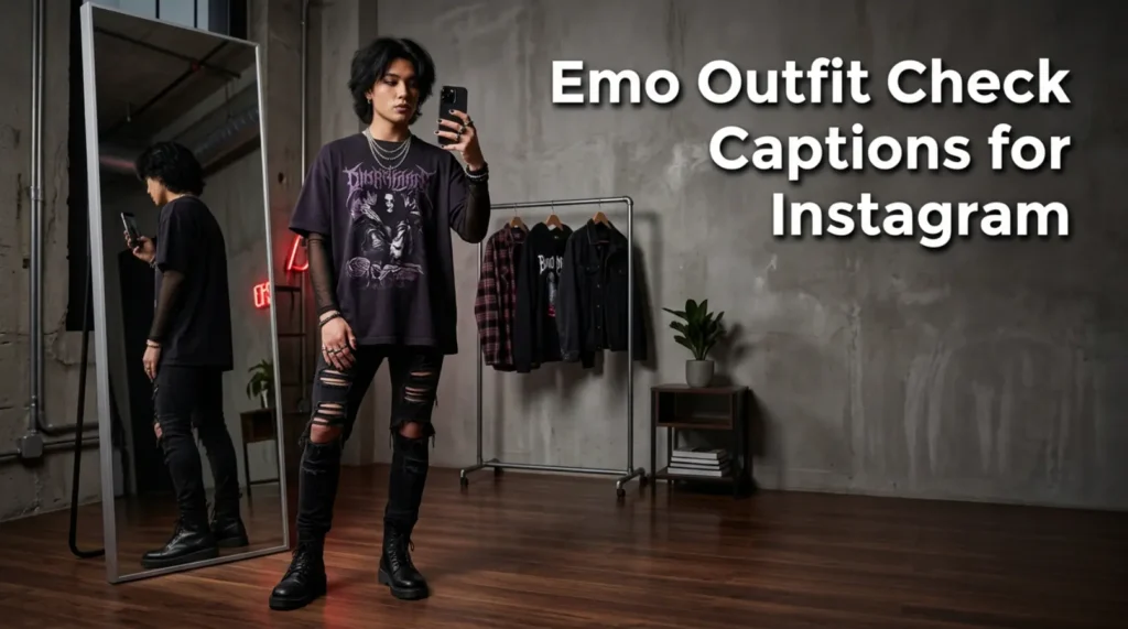 Emo Outfit Check Captions for Instagram 
