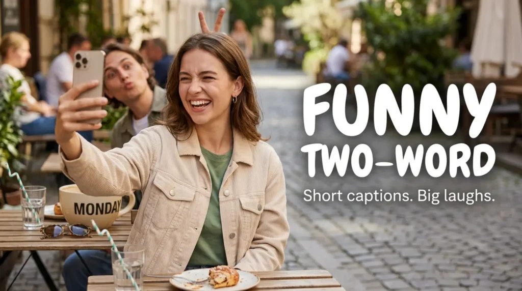  Funny Two Word Captions
