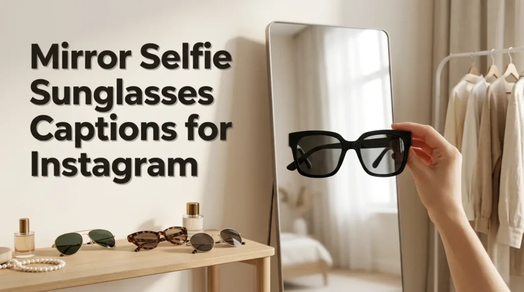 Mirror Selfie Sunglasses Captions for Instagram