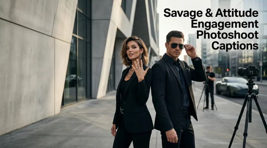 Savage & Attitude Engagement Photoshoot Captions