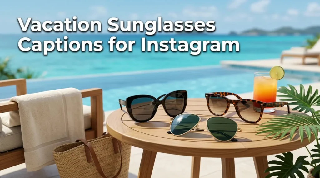 Vacation Sunglasses Captions for Instagram 